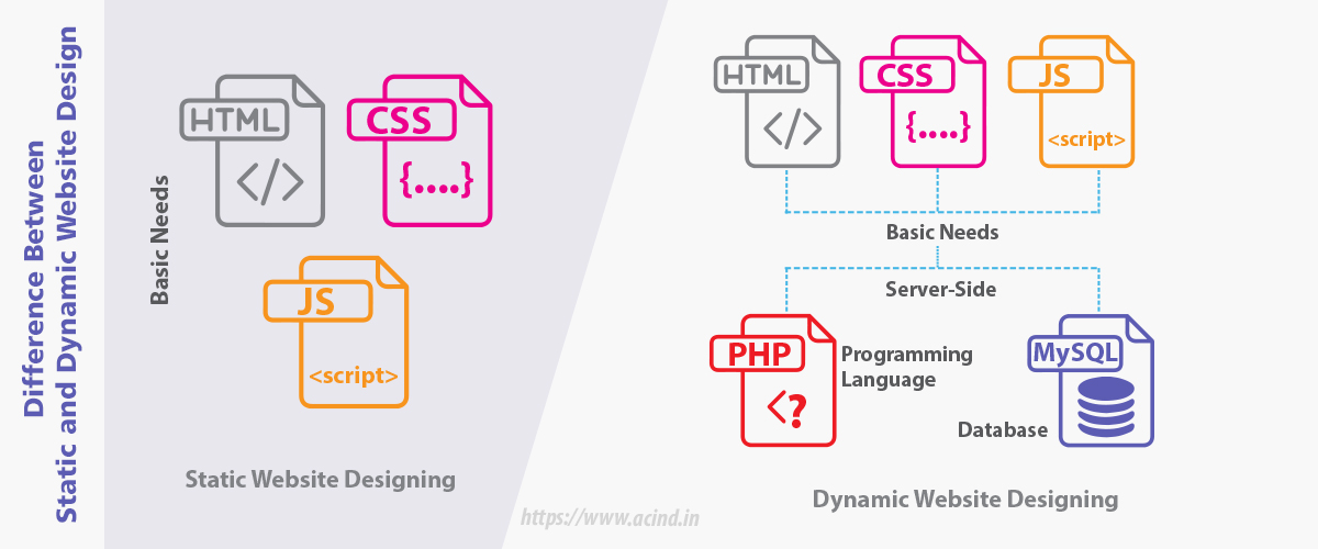 static and dynamic website design